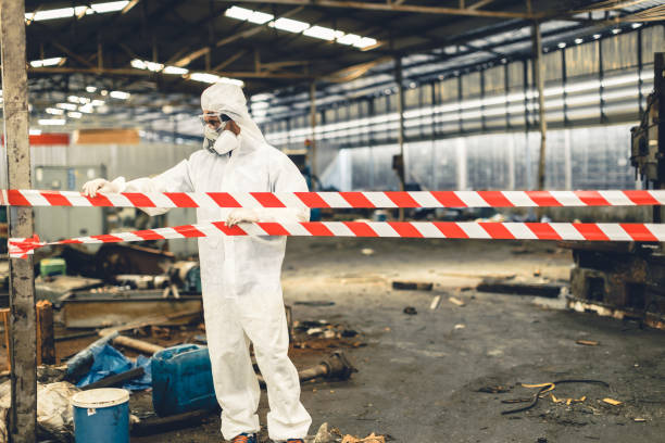 Professional Biohazard technician working in Sand Lake, MI
